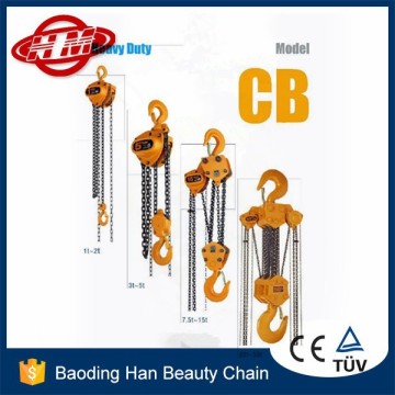 Specifications of CB type chain block in china