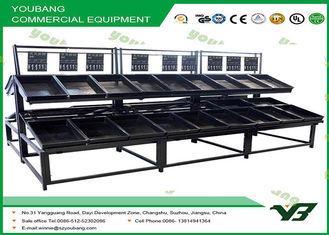 Double Sides steel vegetable rack and fruit shelf with 2 ti