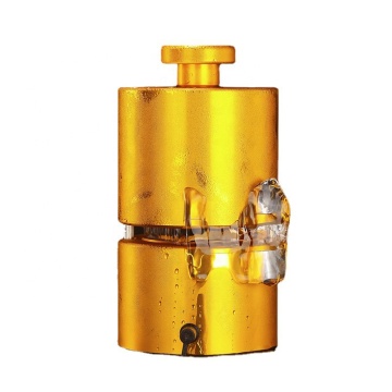 Ice Ball Maker 60mm Stainless Steel Clamp Plate Gold Ice Ball Press Mold for Cocktail