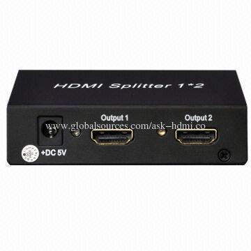 HDMI Distribution Amplifier, 1 x 2, 3D, 5V DC/1A Power Supply