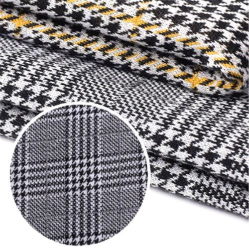 High Quality Knitted Polyester Plaid Jacquard Fabrics