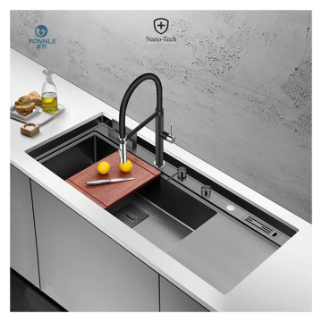 Multifunctional Nano Black Stainless Steel Kitchen Sink with Single Bowl - Top Hot Sale Item