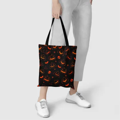Halloween Nightfall Spooky Serenade Canvas Tote Bag