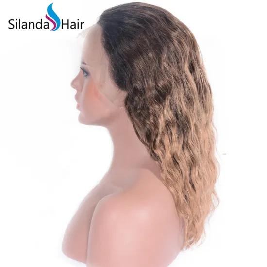 #1B-4-27 Natural Wavy Brazilian Human Hair Lace Frontal Wigs