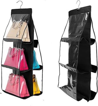 Organizzatore di stoccaggio sospeso con finestra chiara per le camere