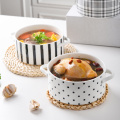 Light Luxury Pots and Pans Ceramic Soup Bowl Set Ceramic Pan Bake Porcelain Bakeware