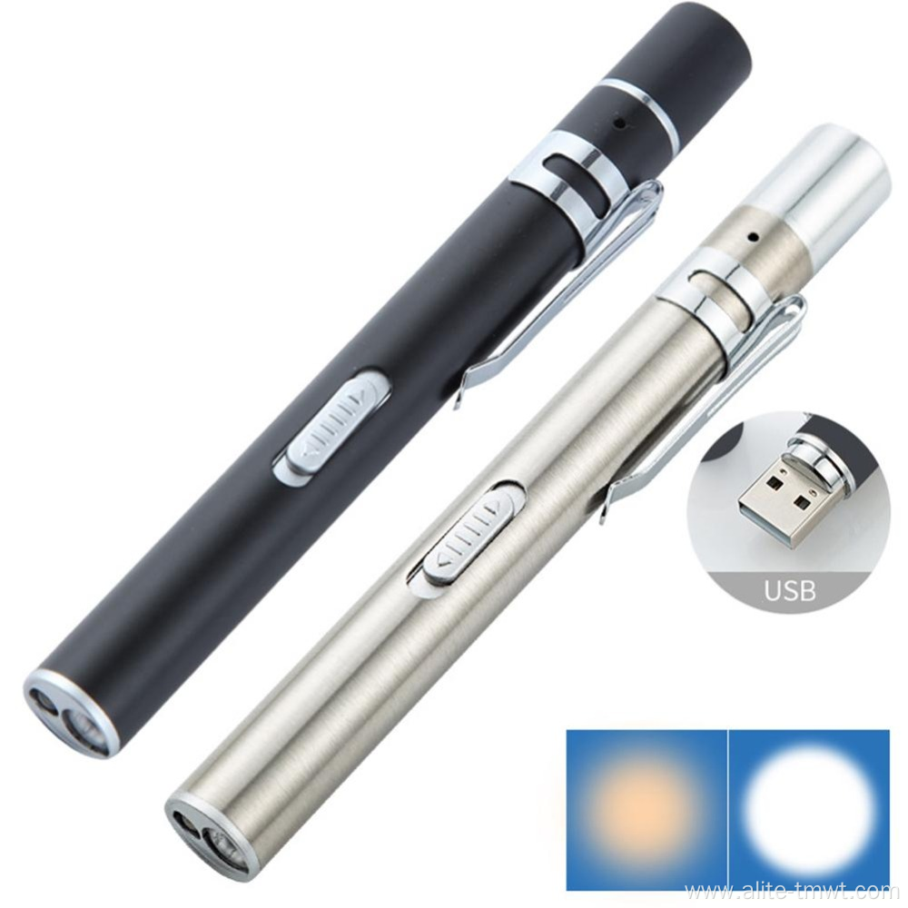 Stainless Steel Medical Pen Flashlight