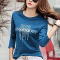 T-shirt Long-lleeved Versi Korea Wanita