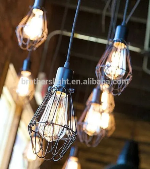 Cage Pendant Chandelier - Modern Chandelier - Spider Chandelier - Rustic Lighting - Bar Lighting - Restaurant Lighting - Indoor