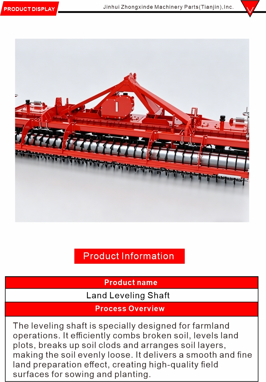 Land Leveling Shaft for Power Harrow