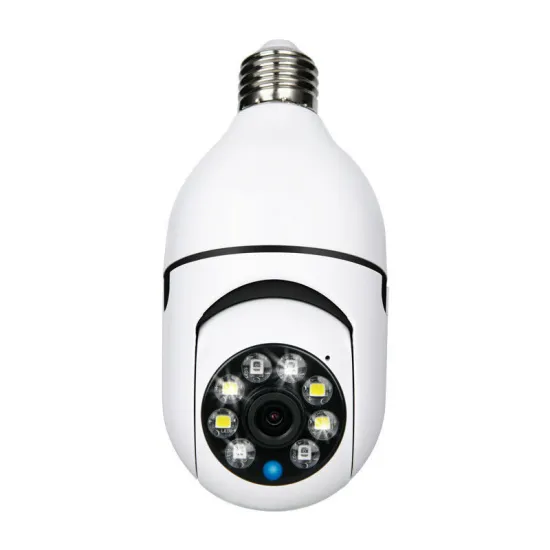 Wireless 1080P IP Camera with Two-Way Audio, Night Vision, 360° Panorama & LED Bulb