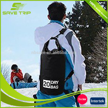 Double Backpack Strap Bag 30L PVC Tarpaulin Waterproof Barrel Dry Bag Ski Snowboard Equipment