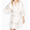 Customizable Ruffled Lace Robe with Belt