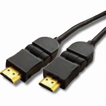 Swivel Connector High End Hdmi Cable 24 Karat Gold Plated For Home Theatre / Commercial