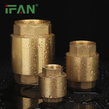 IFAN Gold Color Spring Water Check Valves - Sizes 1/2'' to 2'' in Brass Material