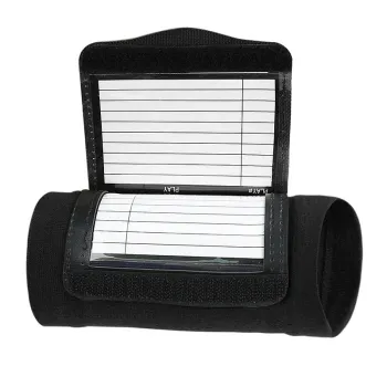 WANZHUO Wholesale Custom Polyester Playbook Cards Rugby Football Wrist Bands Training Equipment