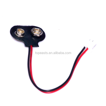 9V Battery Faux Leather T-Type Clip Hard Connector Cable