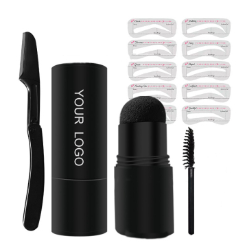 Vegan Waterproof Eyebrow Stamp Kit with Tinted Pomade