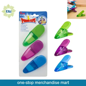 Dollar Items of 3pc Plastic All-purpose Clips