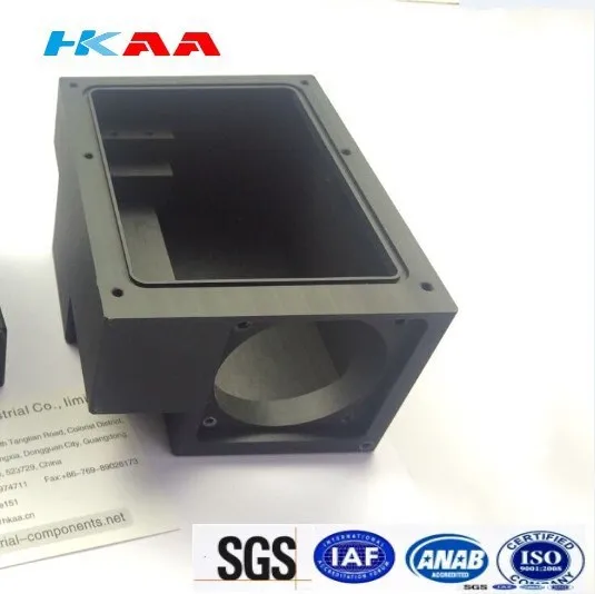 CNC Milling aluminum project box with black color in Dongguan, black anodized aluminum box