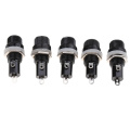 Plastic and Metal AC 15A 125V 10A 250V Screw Cap Panel Mounted Fuse Holder 5x20mm Fuse Holders