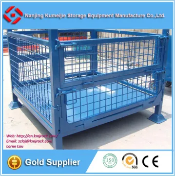 Galvanized Stackable Wire Mesh Storage Pallet Bin