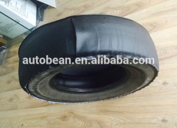 heat transfer customer logo print 0.7 mm black vinyl spare tire cover