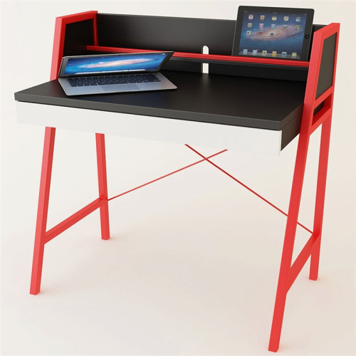 Schüler Red Wood Desk einfaches Design großer Desktop