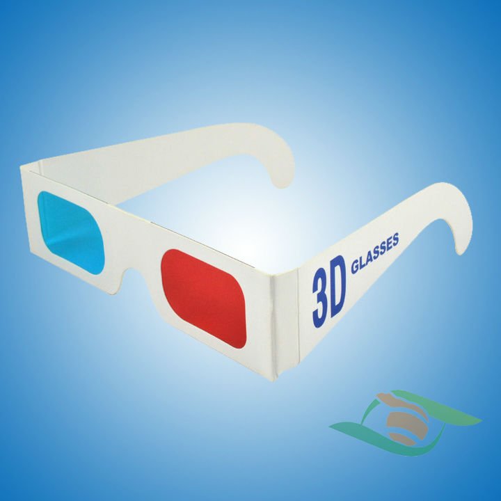 Good quality paper red blue 3d glasses blue films video