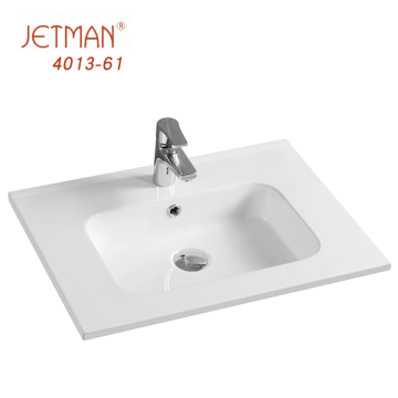 JM4066-61 Rumah atau Hotel Gaya Kelas Tinggi Whitethin Edge Seramik Basinsingle Bowl
