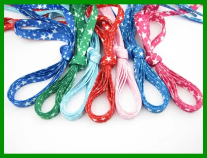 Free samples custom flat star printing shoe laces