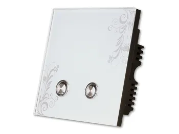Indoor White / Silver Wireless Wall Light Switches In House 303.825mhz