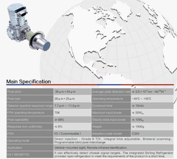 LW768x8 cooled infrared detector