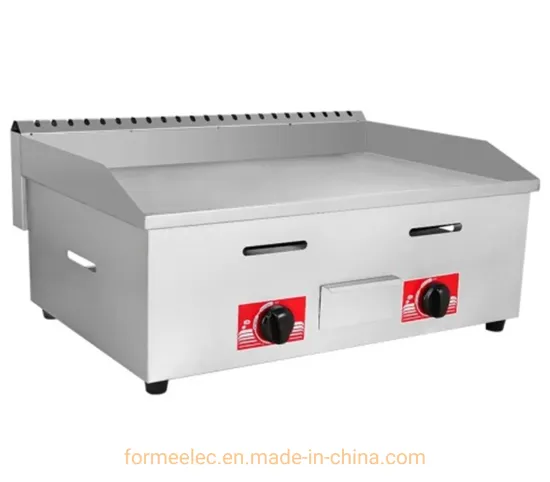 Kitchen Equipment Countertop Gas Griddle Flat Plate Gas Griddles 2 Burners Griddle