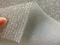 3mm de aluminio de base caliente arreglo de cristal de plata y oro diamante Rhinestone Mesh Ribbon