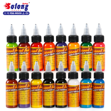 Solong Tattoo 30ml/Bottle 16 Colors Long Time Lasting Free Tattoo Ink Set