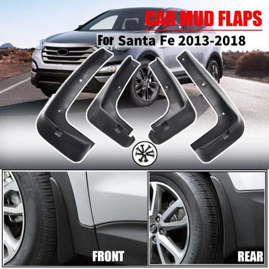 Mud Flaps Mudguards for Hyundai Santa Fe 2013-2018 Front Rear Guards Car Fender 4Pcs
