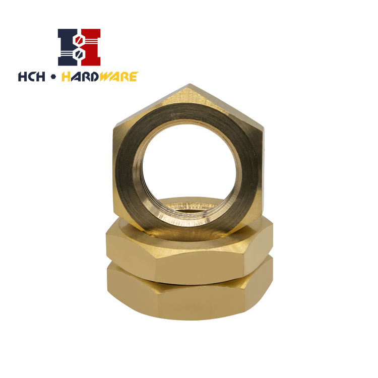 Hex Jam Nut Brass 02 Jpg