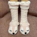 Sherpa Designer Thick Knit Slipper Socks