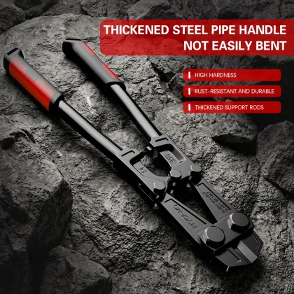 Red and black handle anti-slip bolt cutters