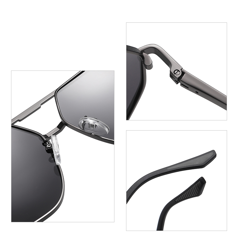 Fashion Men's Metal Double Bridge Sunglasses