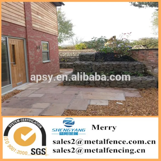 1mX0.5mX0.5m Galfan hot-dipped galvanized welded stone gabion basket retaining wall for parking area
