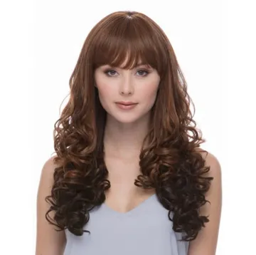 Low price wholesale New Fashion long Spring curly brown wig Synthetic hair Wigs for Asian fashion girl