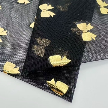 Tulle in poliestere con stampa lamina d'oro per bambini