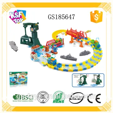 Educational DIY Slot Toy Plastic Railway Bulding Bricks Toy