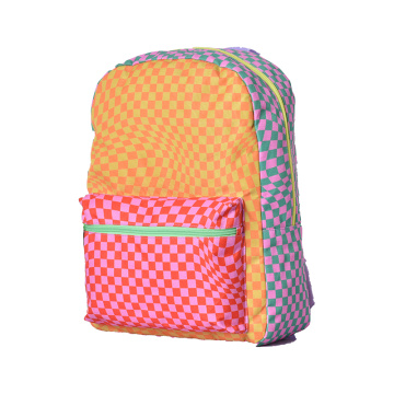 600d Oxford Stoff Kinderbeutel Pack gedrucktem Quadrat -Checktasche