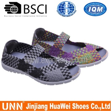 2017 new style ladies casual footwear woven shoes for women