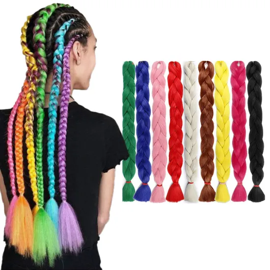 Vigorous 165g Long Jumbo Braids Synthetic Braiding Hair Crochet Braids Hair Extensions Hairstyles Pink Blonde 22 Colors