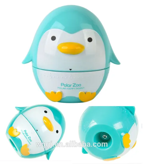 Plastic Kitchen Tools Cartoon 60 Minutes Mechanism Kitchen Timer Cute Owl Timer Penguin Kitchen Timer