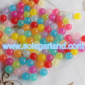 Perles de boule rondes translucides acryliques 6-30MM lâches breloques d&#39;espacement de Gumball
